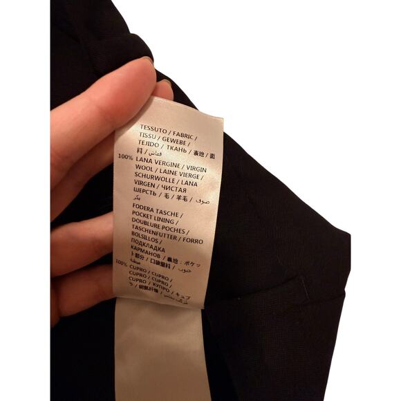 Alexander McQueen 100% Wool High Rise Trousers 6 Straight Leg Cropped Pants 42 - Picture 15 of 15